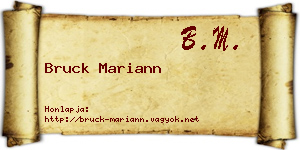 Bruck Mariann névjegykártya